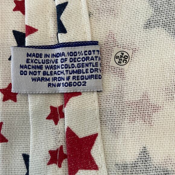 STARS & STRIPES Set of 3 USA Pom Pom 100% Cotton Kitchen Tea Towels 20x28 NEW - Picture 9 of 12